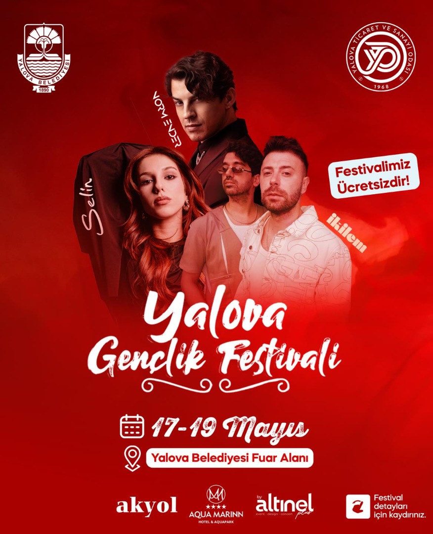 19 MAYIS ATATÜRK’Ü ANMA, GENÇLİK VE SPOR BAYRAMI’NDA YALOVA GENÇLİK FESTİVALİ’NDE BULUŞUYORUZ